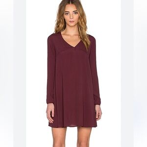 DR2 long Sleeve V Neck Fit Flare Dress Size M NWT